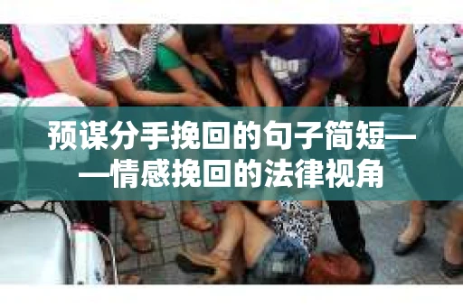 预谋分手挽回的句子简短——情感挽回的法律视角