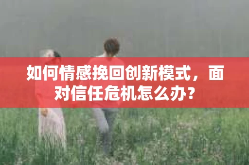 如何情感挽回创新模式，面对信任危机怎么办？