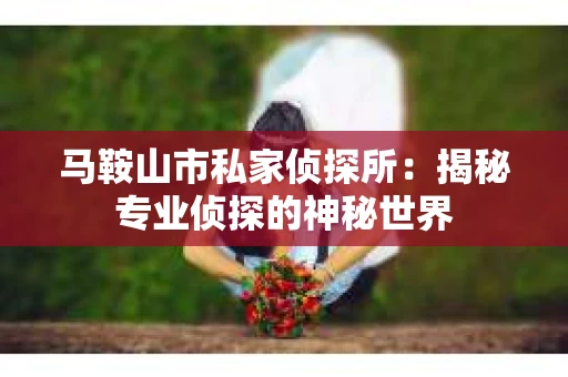 马鞍山市私家侦探所：揭秘专业侦探的神秘世界