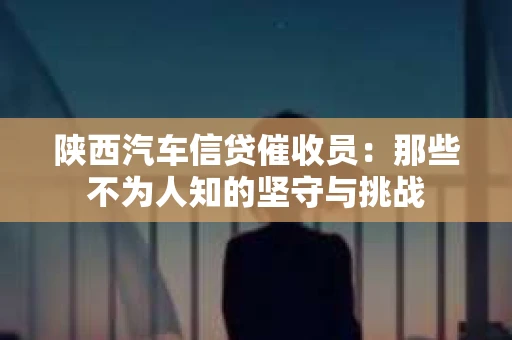 陕西汽车信贷催收员：那些不为人知的坚守与挑战