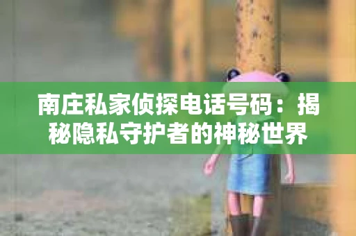 南庄私家侦探电话号码：揭秘隐私守护者的神秘世界