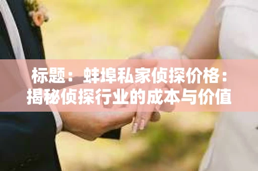 标题：蚌埠私家侦探价格：揭秘侦探行业的成本与价值