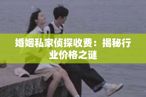 婚姻私家侦探收费：揭秘行业价格之谜