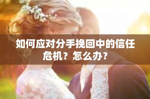 如何应对分手挽回中的信任危机？怎么办？