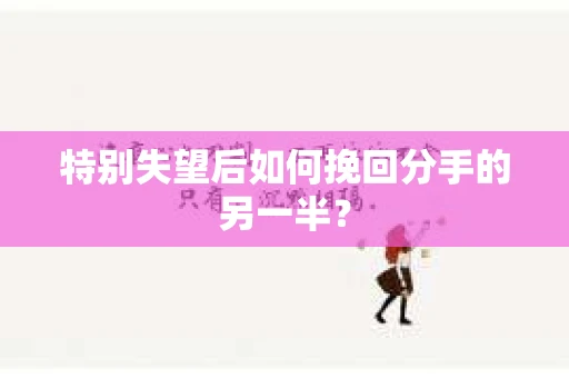 特别失望后如何挽回分手的另一半？