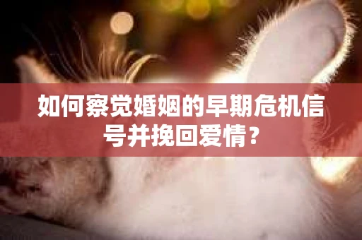 如何察觉婚姻的早期危机信号并挽回爱情？